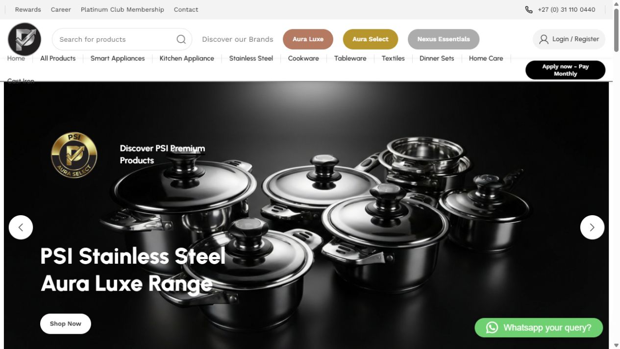 PSI Luxury Living — retail website and design
