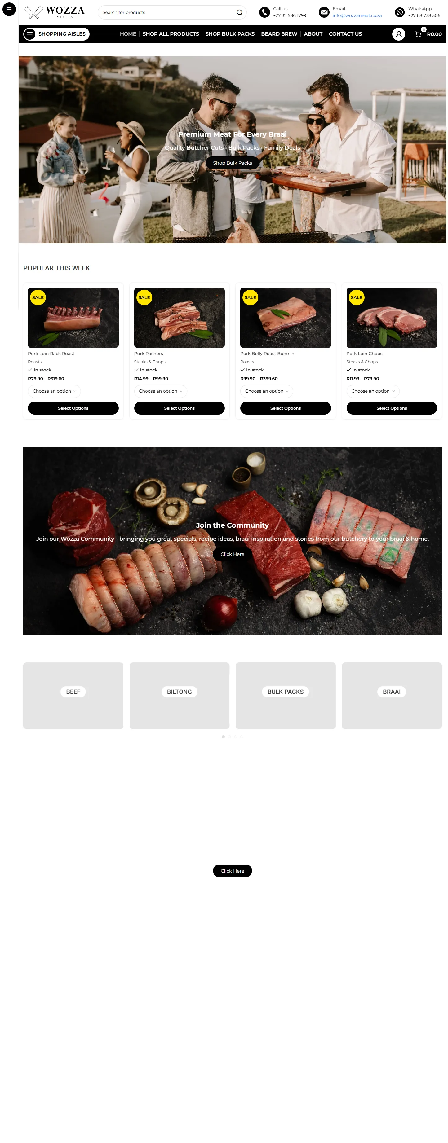 Wozza Meat — an online butchery presentation